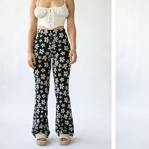 Flare floral pants